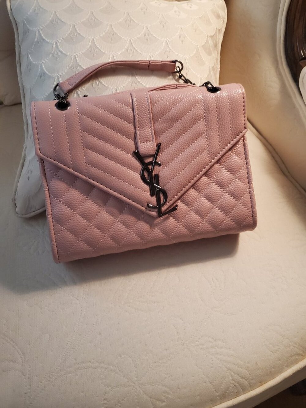 Pink Square Chevron Bag